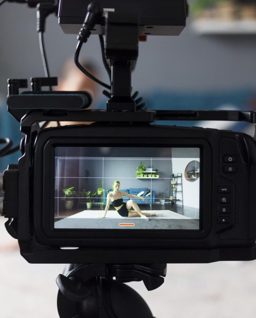 young-woman-making-working-out-vlog